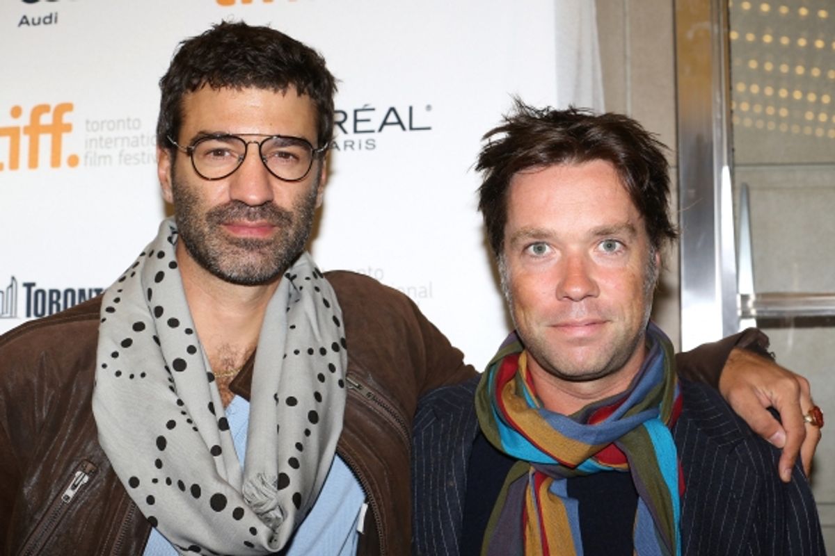 Rufus Wainwright (R) with partner Jorn Weisbrodt  at 