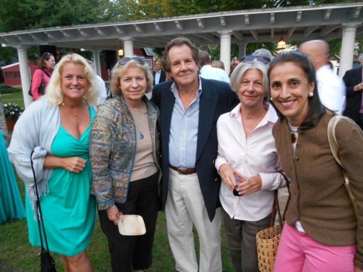 Lynda Packard, Andrea Ingalls, Davis Gaffga, Valerie Harte, Susan Madonia at Sculptor John Rist Jr. Brings 'Fabulous Fish' to Southampton Historical Museum Party