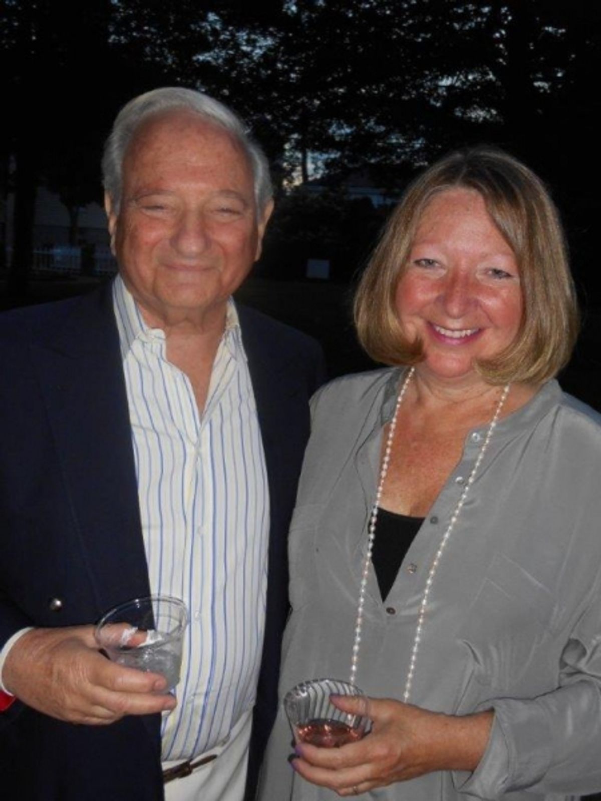 Dr. Frank Weiser and Maribeth Edmonds at Sculptor John Rist Jr. Brings 'Fabulous Fish' to Southampton Historical Museum Party