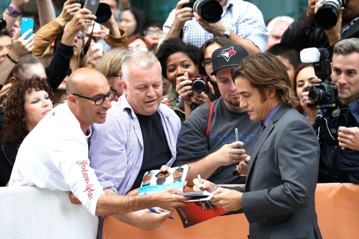 Dermot Mulroney with fans at 