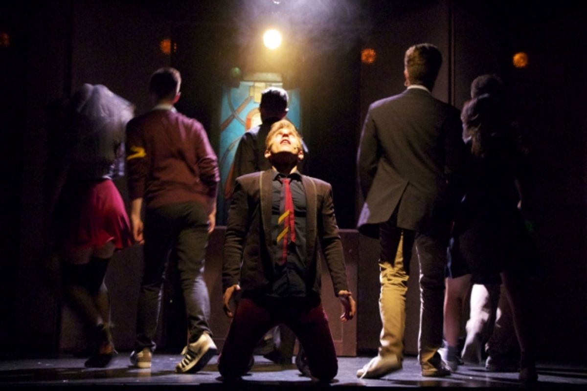  Payson Lewis with the cast of BARE at 