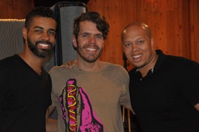 Jason Michael Webb, Perez Hilton and Lelund Durond Thompson Photo
