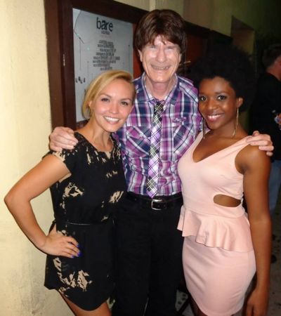 Journalist Steven Stanley poses with BARE actress Katherine Washington and Ã¢â‚® Photo