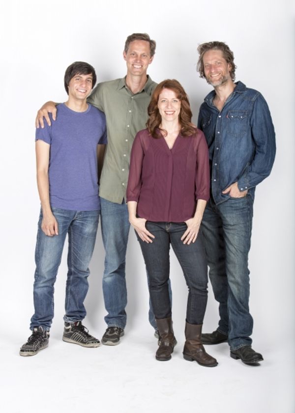 Director Davis McCallum (second from left) with the cast of The Few: (from left) Gide Photo