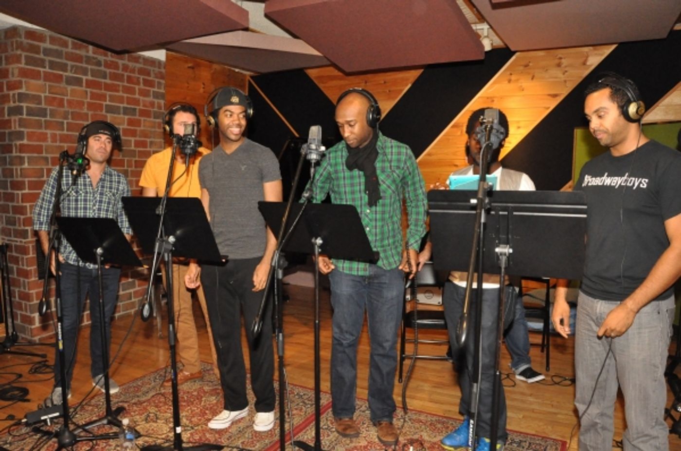Exclusive Photo Coverage: In the Recording Studio with The Broadway Boys for Carols For A Cure! Image