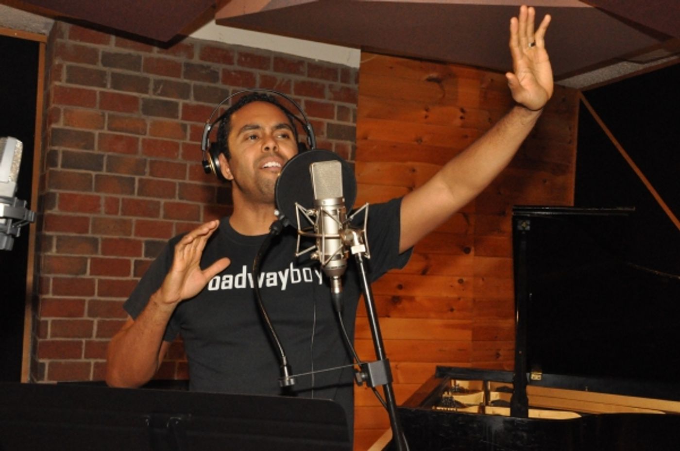 Exclusive Photo Coverage: In the Recording Studio with The Broadway Boys for Carols For A Cure! Image