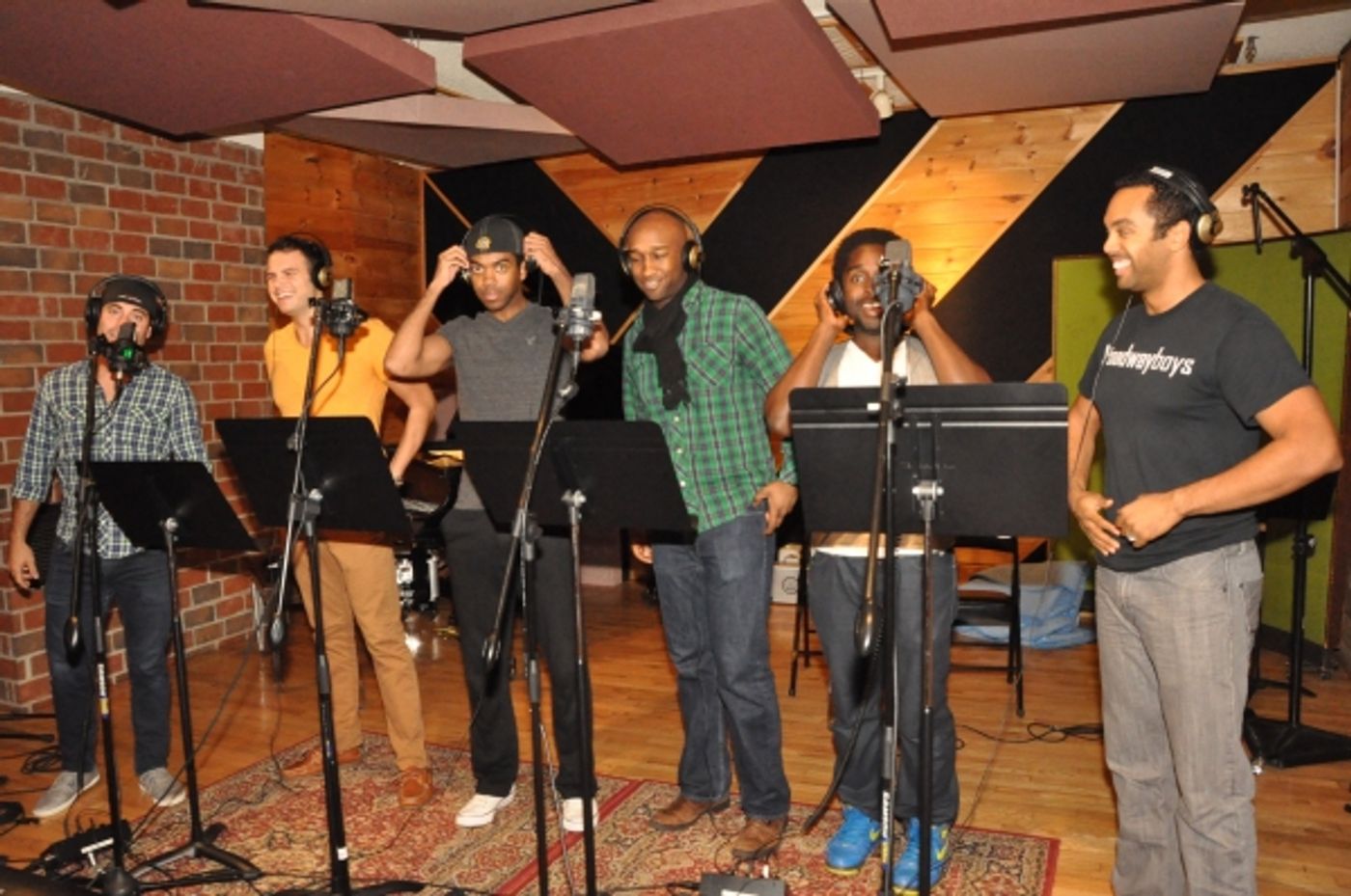 Exclusive Photo Coverage: In the Recording Studio with The Broadway Boys for Carols For A Cure! Image