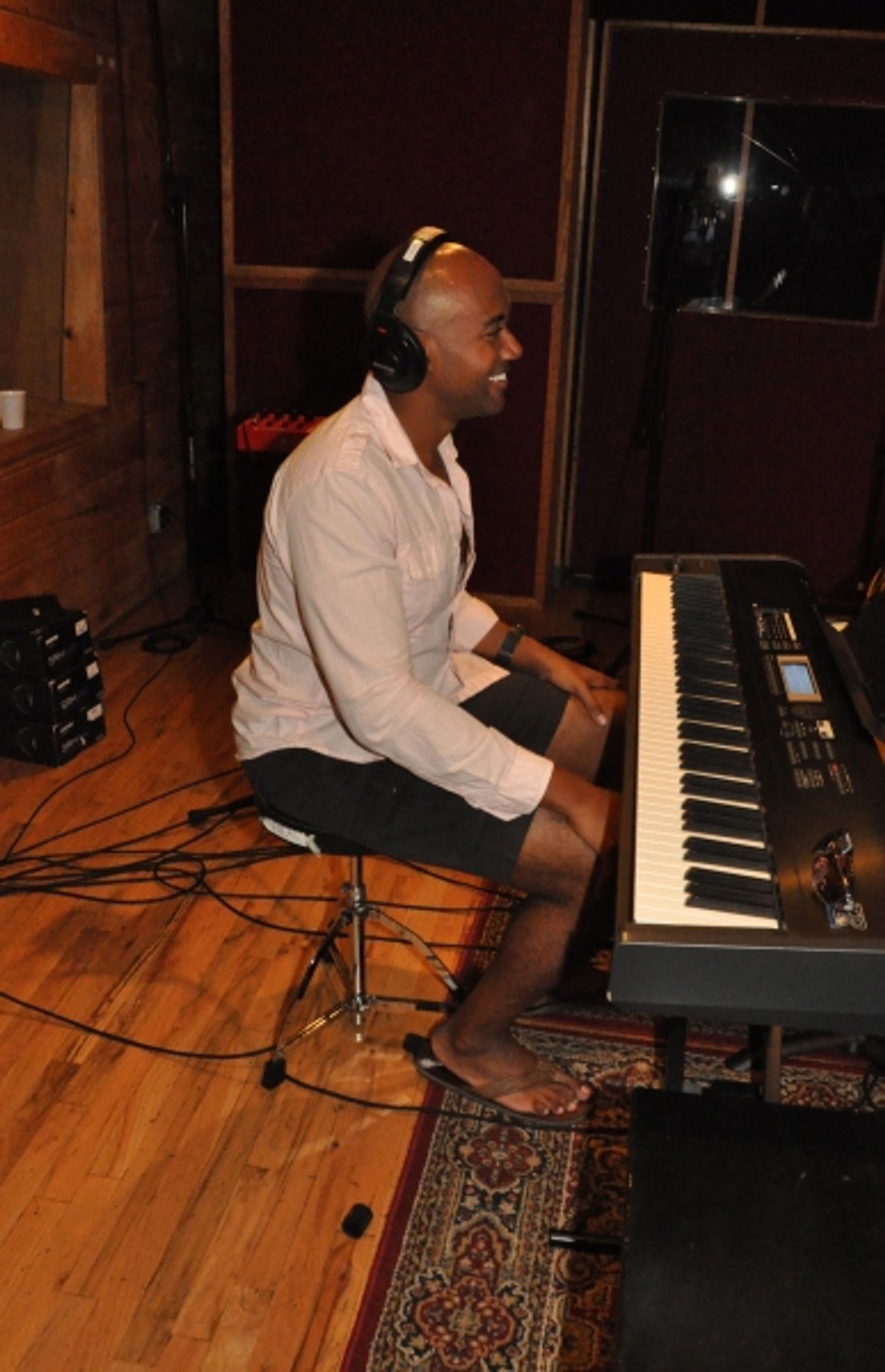Exclusive Photo Coverage: In the Recording Studio with The Broadway Boys for Carols For A Cure! Image