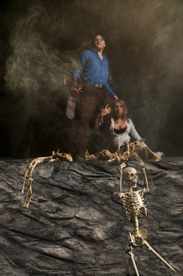 Jason Lythgoe as Ash and Natasha Gleichmann as Shelly Photo