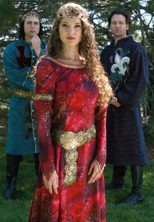 David Bryant Johnson as Arthur, Melissa Mitchell as Guenevere, and Glenn Seven Allen  Photo