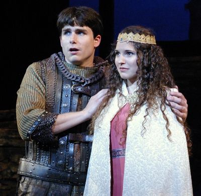 David Bryant Johnson as Arthur and Melissa Mitchell as Guenevere Photo