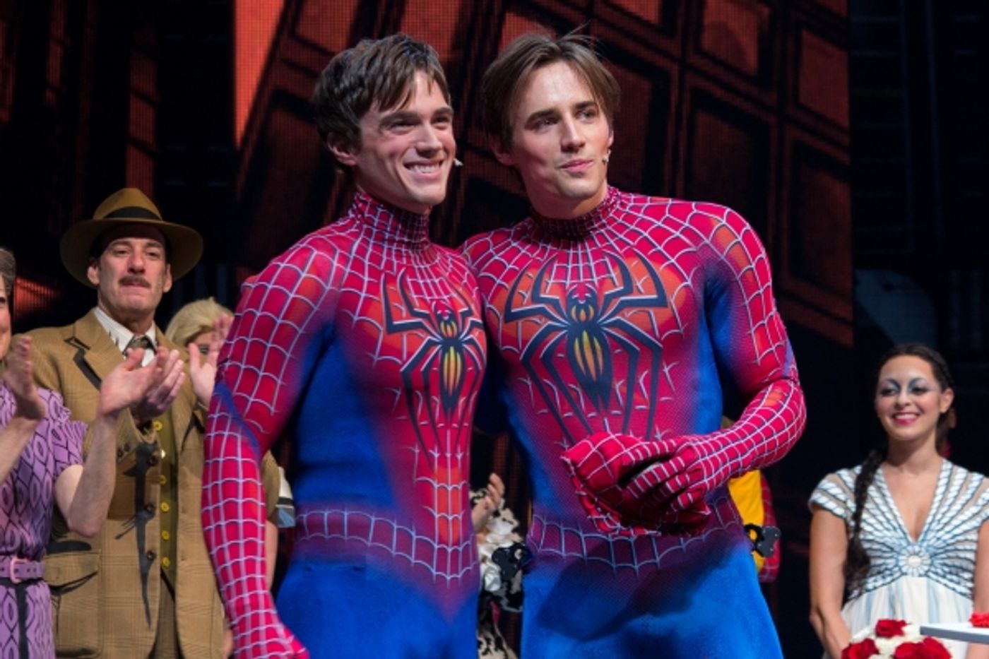 Photo Coverage: Reeve Carney Takes Final Flight as SPIDER-MAN; Justin Matthew Sargent Takes Over! Image