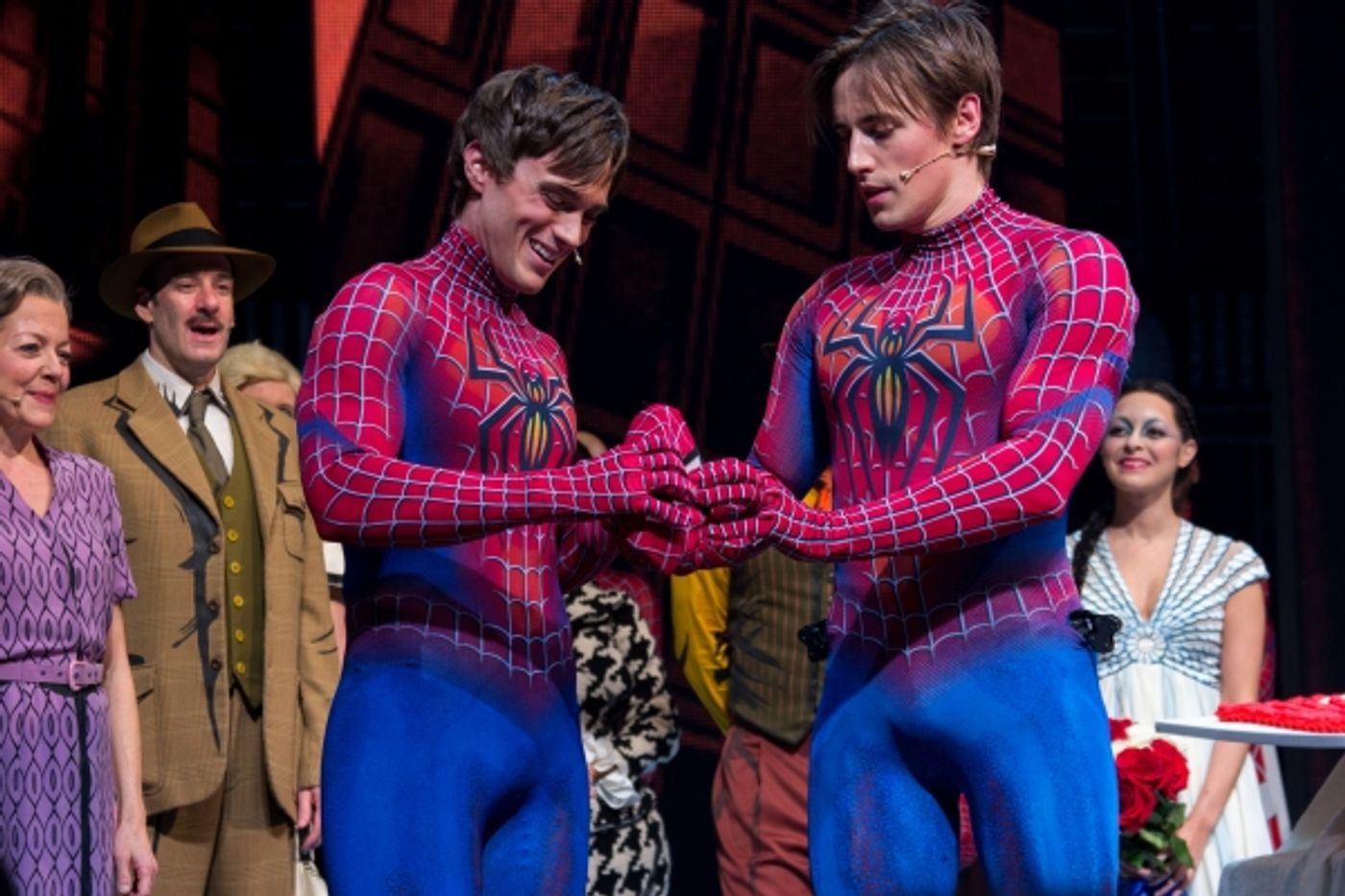 Photo Coverage: Reeve Carney Takes Final Flight as SPIDER-MAN; Justin Matthew Sargent Takes Over! Image