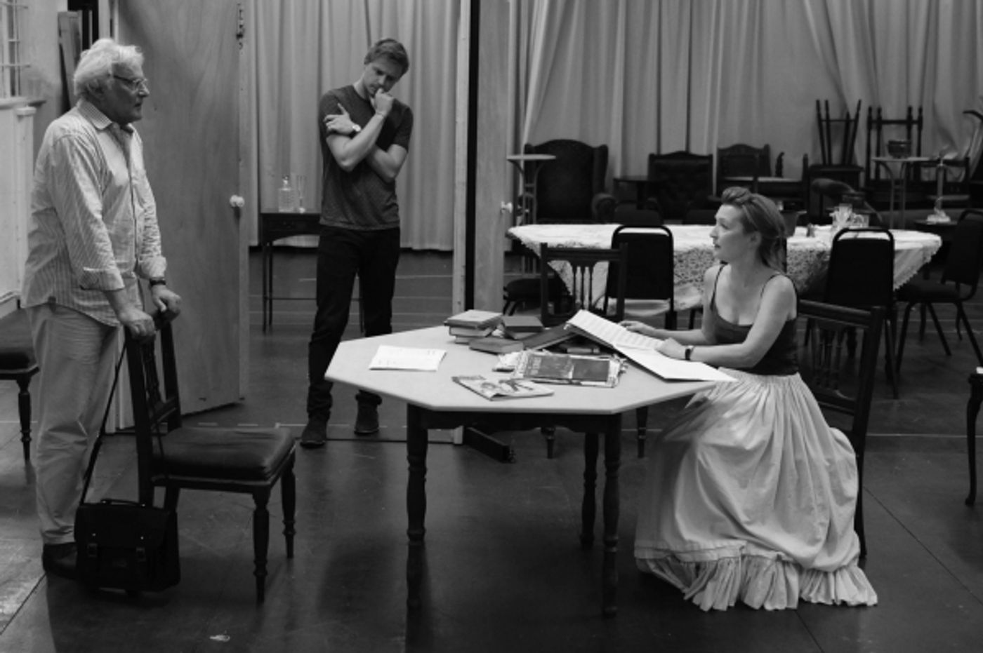 Photo Flash: Sneak Peek at Richard Eyre, Lesley Manville & More in Rehearsals for GHOSTS at the Almeida Theatre  Image