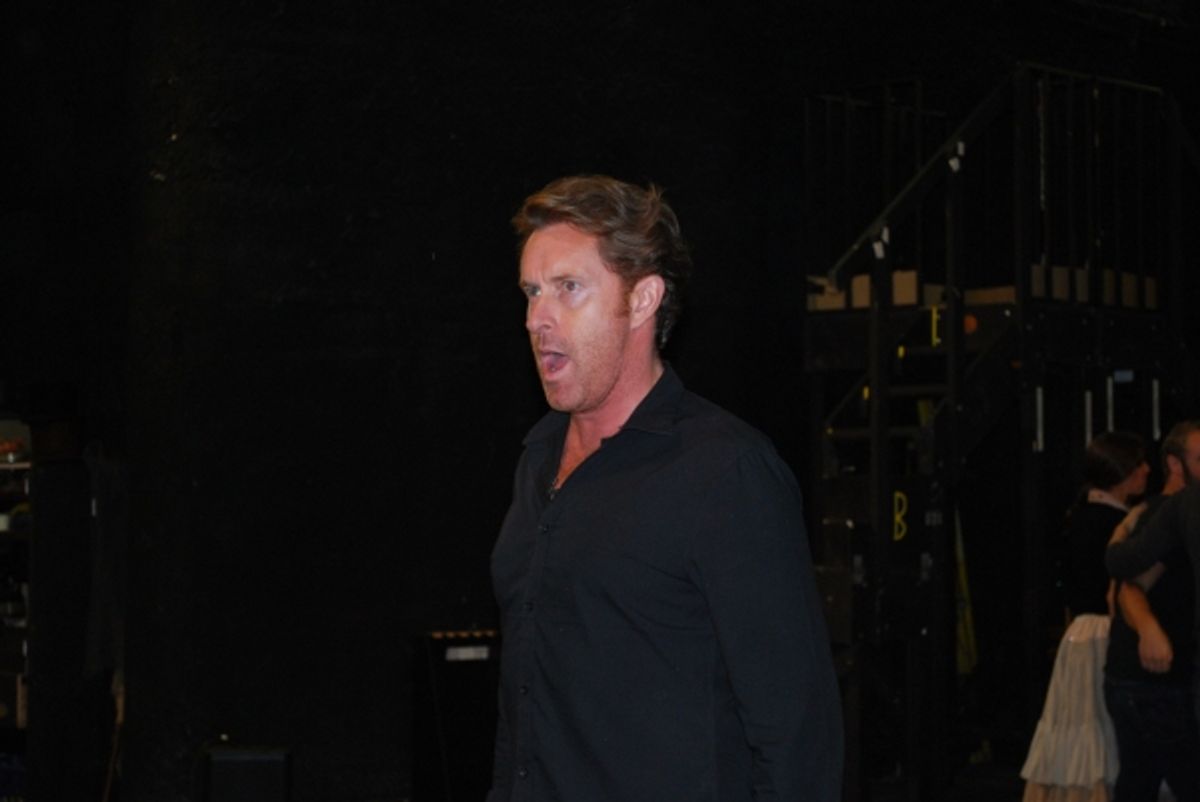 Earl Carpenter in rehearsal for Les Miserables. at 