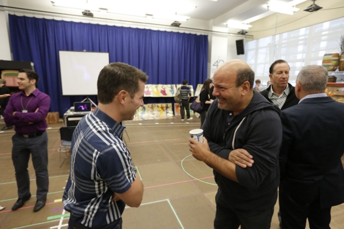 Chad Beguelin and Casey Nicholaw at 