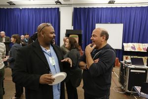 James Monroe Iglehart and Casey Nicholaw Photo