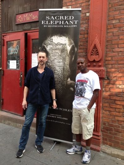 Jeremy Crutchley (L) and Jim Nyabu (R) in front of La MaMa E.T.C. on Sunday, Septembe Photo