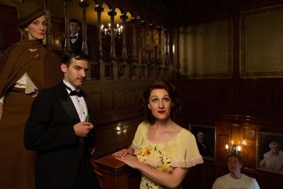 Tia Speros (Miss Tweed), Jaron Barney (Clive), Joseph Medeiros (Nigel), Laura Hall (H Photo