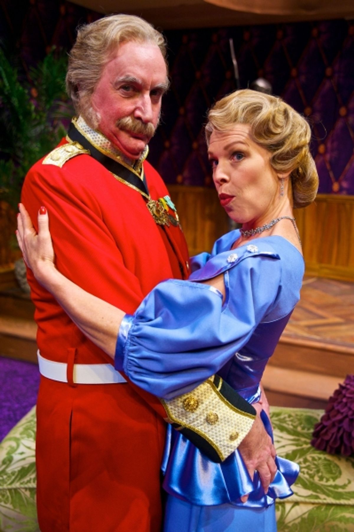 James Judy (Col. Gillweather) and Rebecca Watson (Lady Manley-Prowe).  at 