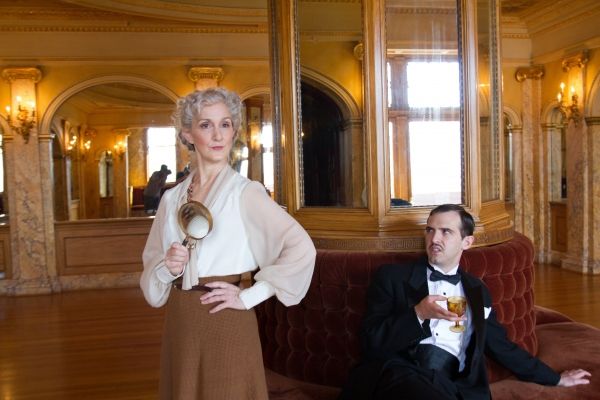 Tia Speros (Miss Tweed) and Joseph Medeiros (Nigel).  Photo