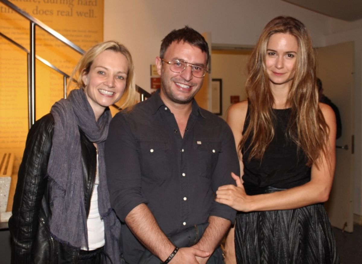 Bess Wohl, Trip Cullman and Katherine Waterston at 