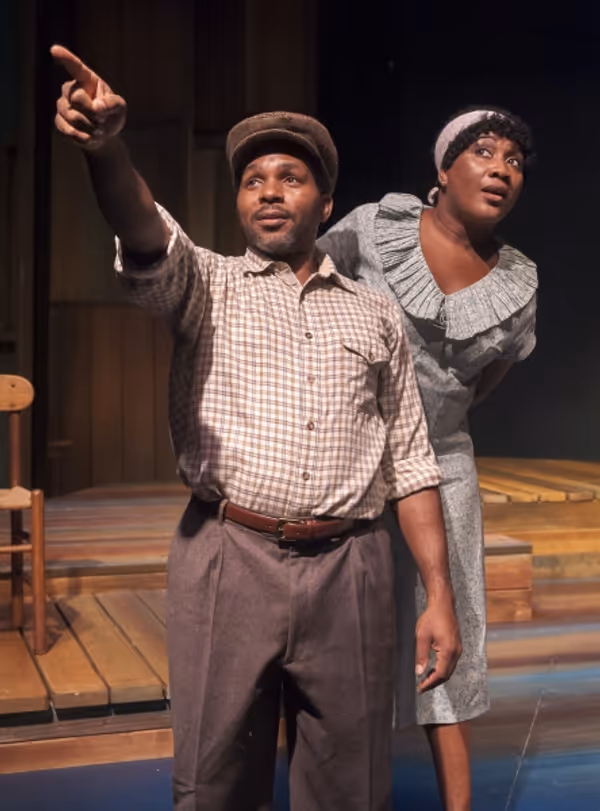 Anthony Manough as Macon and Roz White as Sadie Photo