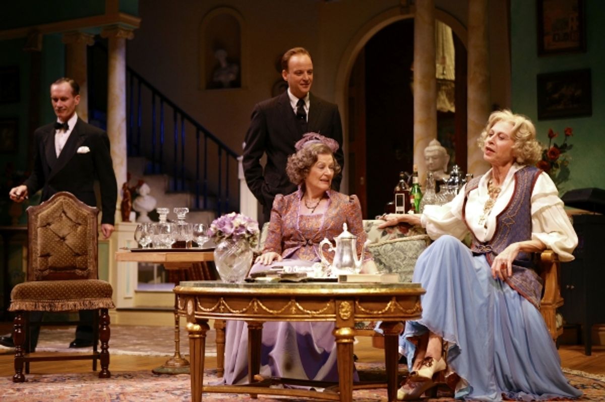 Curzon Dobell (as Dr. Bradman), Jeremiah Wiggins (as Charles Condomine), Elizabeth Ingram (as Mrs. Bradman), and Patricia Hodges (as Madame Arcati) at 