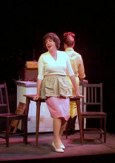 Alana Opie as Patsy Cline and Brittney Klepper as Louise Seger  Photo