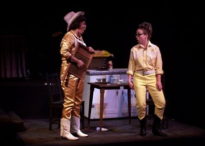 Alana Opie as Patsy Cline and Brittney Klepper as Louise Seger  Photo