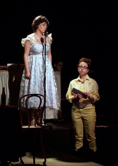 Alana Opie as Patsy Cline and Brittney Klepper as Louise Seger  Photo