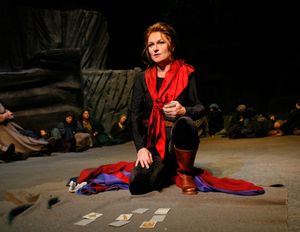 Carmen (Patricia Bardon) predicts her own death when she tells her fortune. @ BroadwayWorld Carmen (Patricia Bardon) predicts her own death when she tells her fortune. Photo