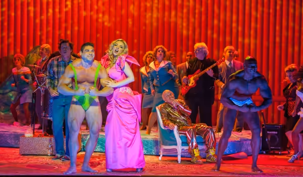 Brett Azar, Sarah Joy Miller as Anna Nicole Smith and Henry Akinsanya  Photo