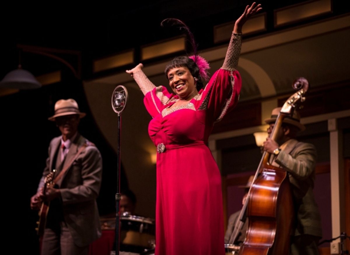 E. Faye Butler (Sister Juba), with Chic Street Man (Professor Slick) and Anderson Edwards (Shorty) at 