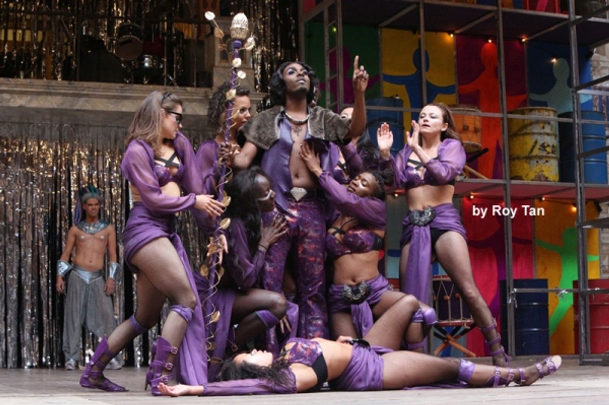 Tommy Coleman as Dionysus and cast at 