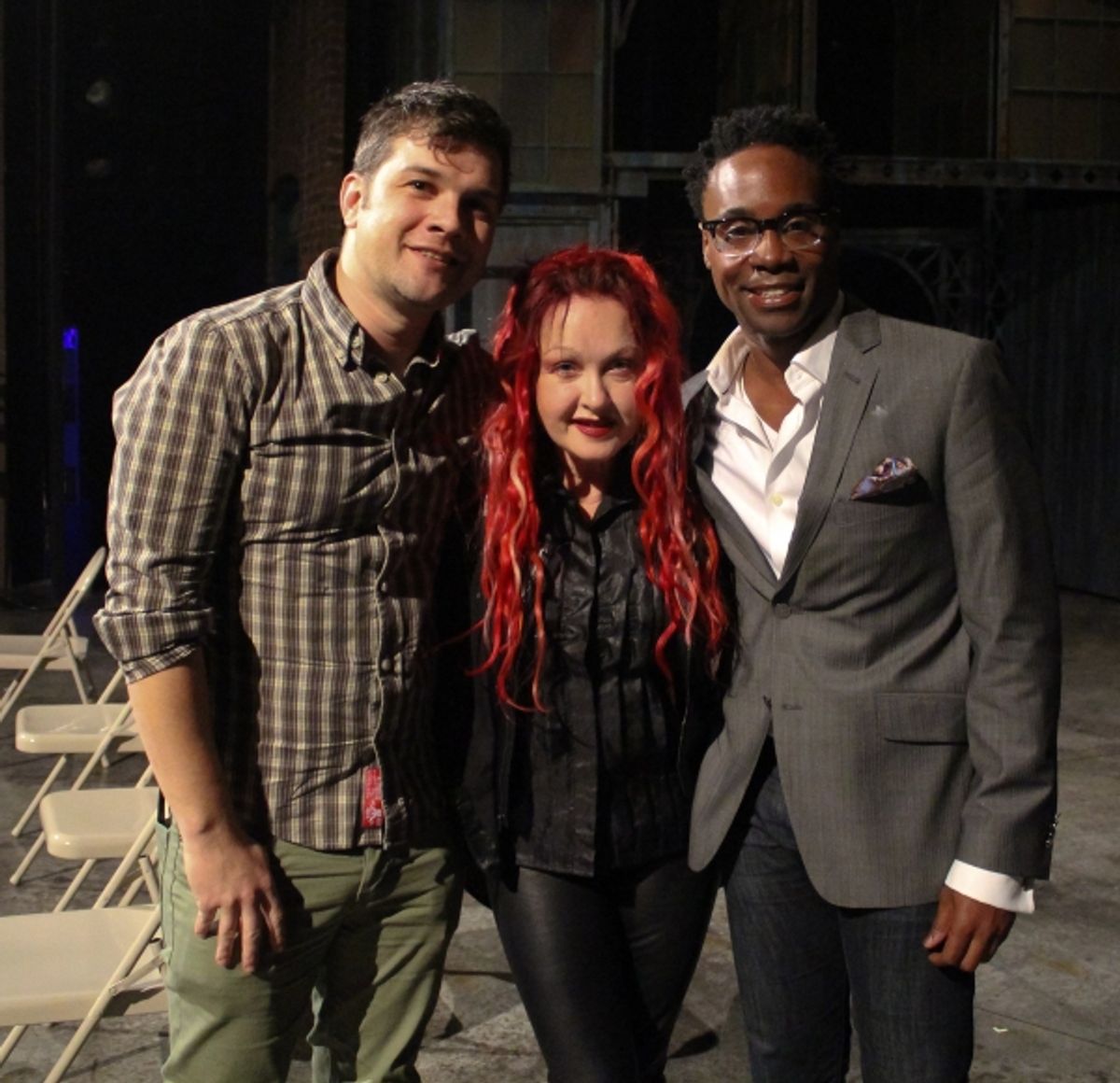 Stephen Oremus, Cyndi Lauper and Billy Porter at 