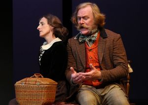 Mary Anne Evans also known as George Eliot, played by Aedin Moloney and George Henry Lewes, Eliot’s common-law husband played by Ames Adamson @ BroadwayWorld Mary Anne Evans also known as George Eliot, played by Aedin Moloney and George Henry Photo