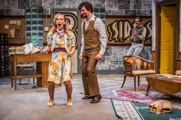 Missi Davis, Kevin Stangler and Brad Smith in B-SIDE STUDIO co-written by Ike Holter  Photo