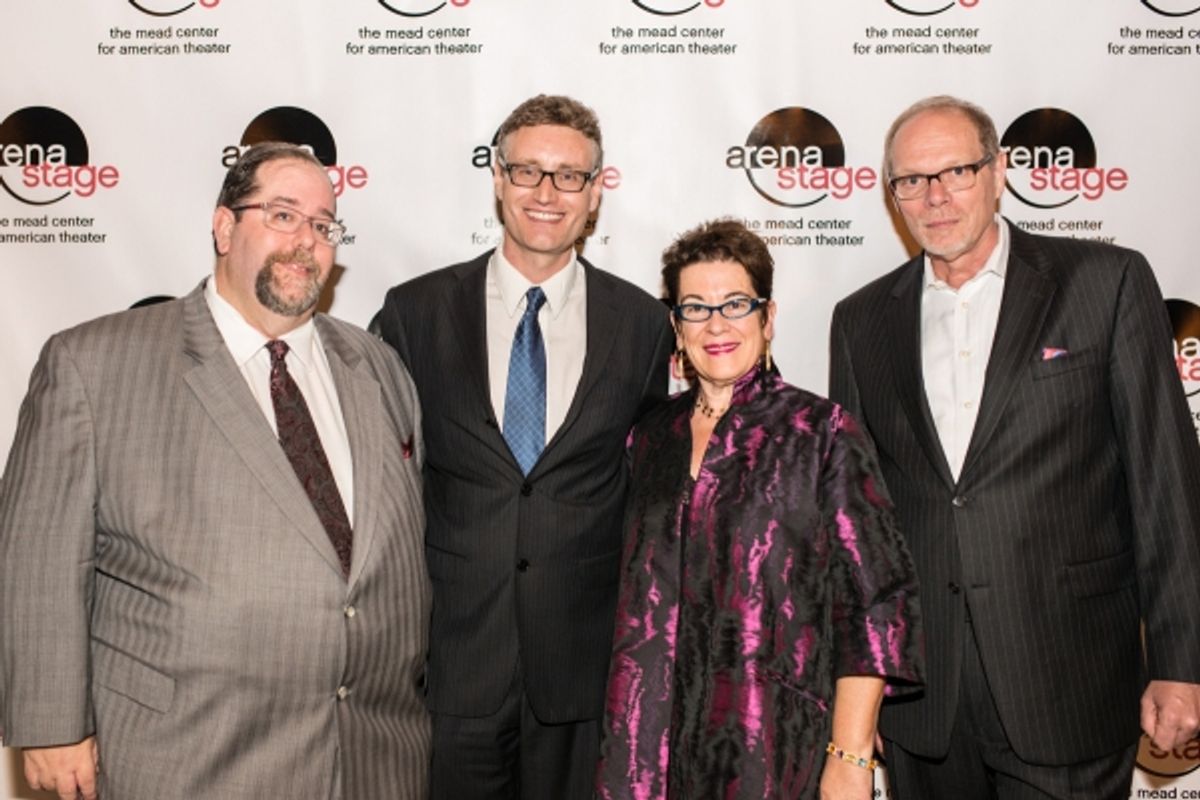Larry Kaye of HOP Theatricals, LLC, playwright Eric Coble, Artistic Director Molly Smith and Executive Producer Edgar Dobie at 