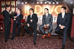 Jimmy Nederlander introduces Sebastien Izambard, Carlos Marin, Urs Buhler and David Miller from IL DIVO @ BroadwayWorld Jimmy Nederlander introduces Sebastien Izambard, Carlos Marin, Urs Buhler and David M Photo
