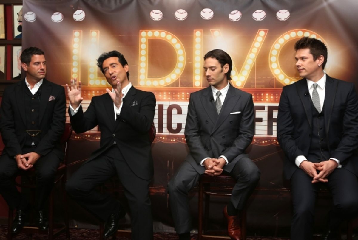 Sebastien Izambard, Carlos Marin, Urs Buhler and David Miller from IL DIVO at 
