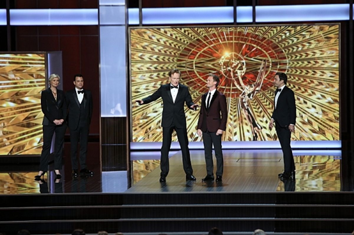 Jane Lynch, Jimmy Kimmel, Conan O''Brien, Neil Patrick Harris, and Jimmy Fallon  at 