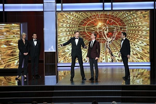 Jane Lynch, Jimmy Kimmel, Conan O''Brien, Neil Patrick Harris, and Jimmy Fallon  Photo