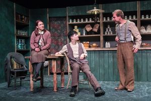 Ali Bernhardt as Helen, Joe Russo, and James Hipp as Bartley Photo