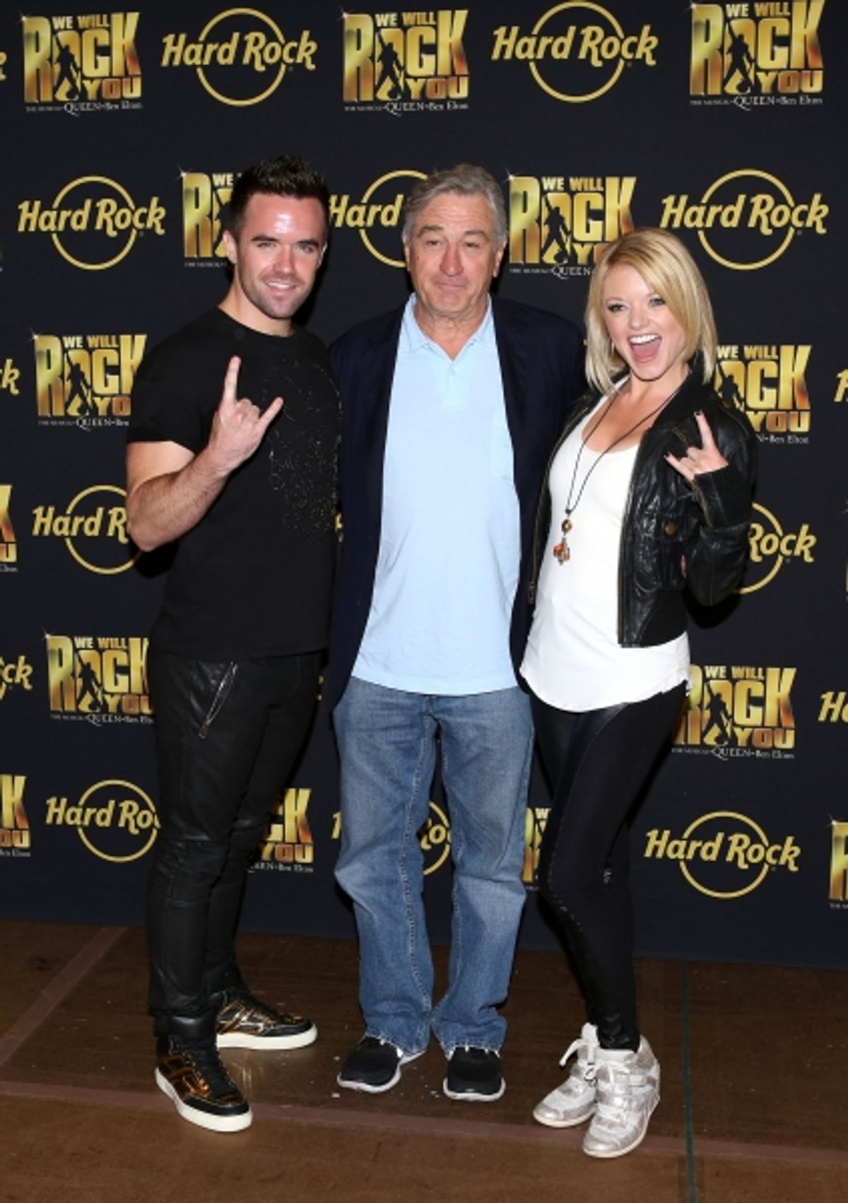 Brian Justin Crum, Robert De Niro and Ruby Lewis at 