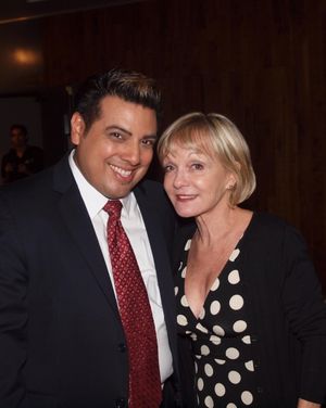 Devis Andrade with Executive Producer Cathy Rigby. @ BroadwayWorld Devis Andrade with Executive Producer Cathy Rigby. Photo