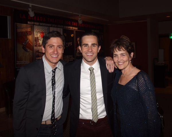 Ian Alda, Brett Ryback, and Sequence Choreographer Cate Caplin. Photo