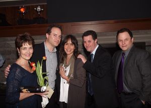 Cate Caplin, Brian Kite, Gina Hecht, Jeff Maynard, and Jason Alexander. Photo