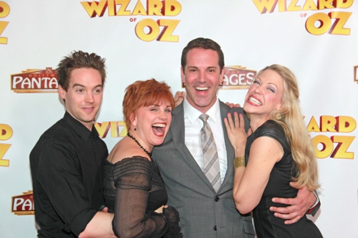 Jamie Mc Knight, Jacquelyn Piro Donovan (Wicked Witch), Mike Jackson, Robin Evan Willis                                                                                                                                                (Glinda) at 