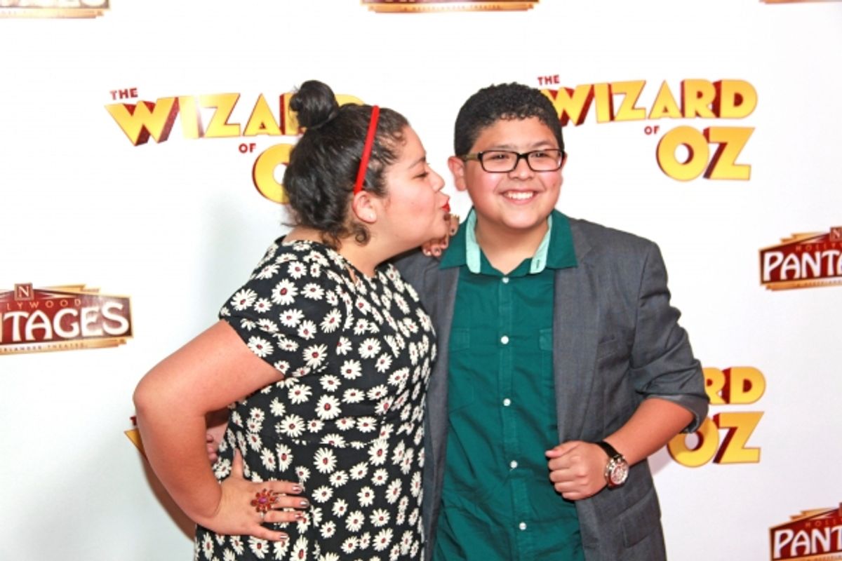 sibs: Raini Rodriguez (Austin and Ally) w/ Rico Rodriguez (Modern Family) at 